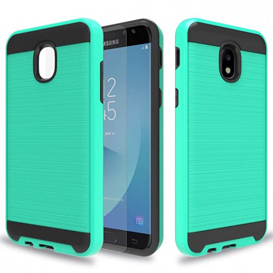 Brushed Metal Case for Galaxy J 7 2017 Teal