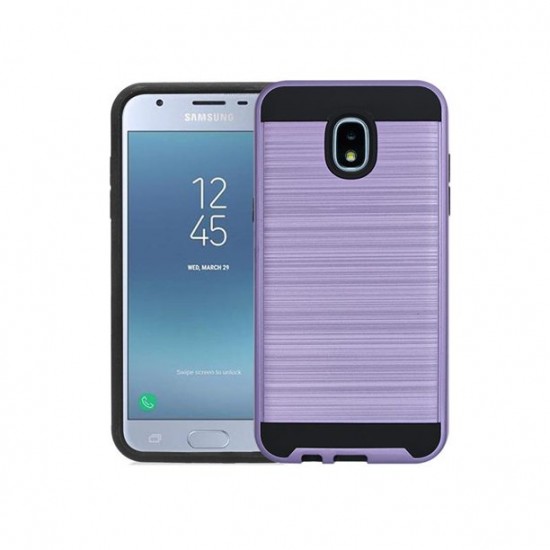 Brushed Metal Case For Galaxy J 3 2018- Purple