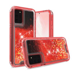 Liquid Glitter Defender Case For Note 20 Plus/Pro- Red