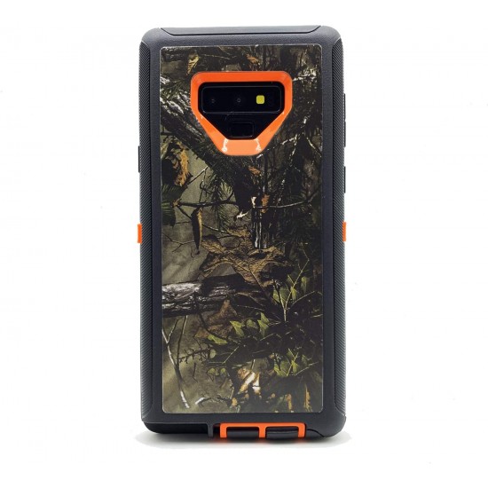 Heavy Duty Defender Case For Note 20- Orange Camouflage