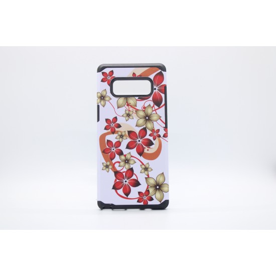 Samsung Galaxy Note 8 3-in-1 Design Case Floral Orange 