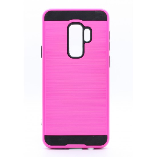 Samsung Galaxy S9 Plus Brushed Metal - Dark Pink