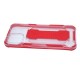 2-in-1 Clear Case with Colorful side and wrist strip for iPhone 11 pro max - Red