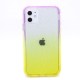 2-in-1 Multicolor Glitter clear case for iPhone 11- Yellow & Purple
