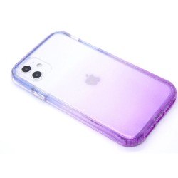 2-in-1 Multicolor Glitter clear case for iPhone 12 Pro Max- Purple & Blue
