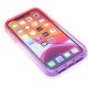 2-in-1 Multicolor Glitter clear case for iPhone 11- Purple & Red