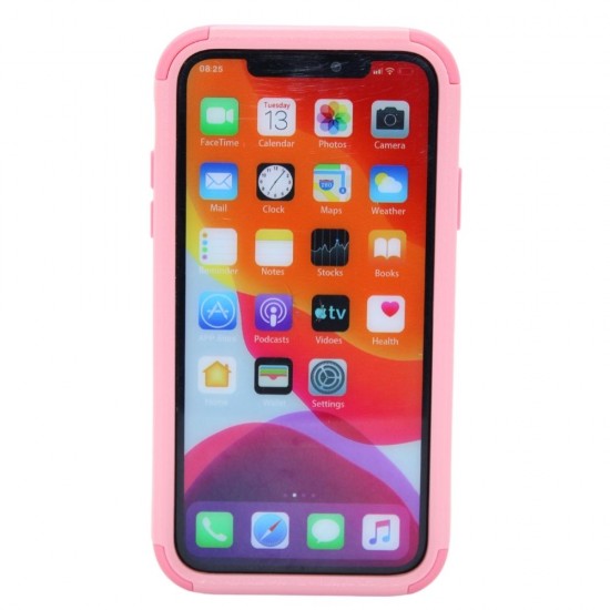 3-in-1 Heavy Duty Case for iPhone 12/12 pro- Pink