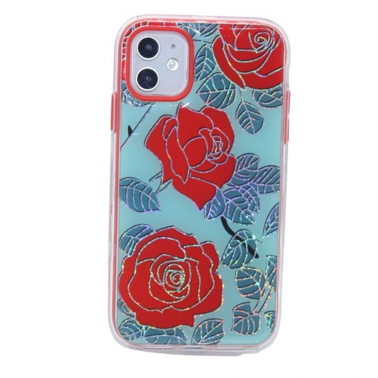3-in-1 Classic Design case for iPhone 12/12 Pro- Red Roses