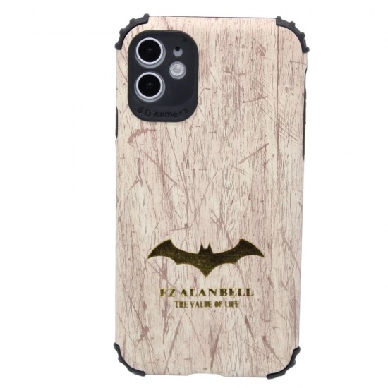 Batman Wood Case for iPhone 11- White