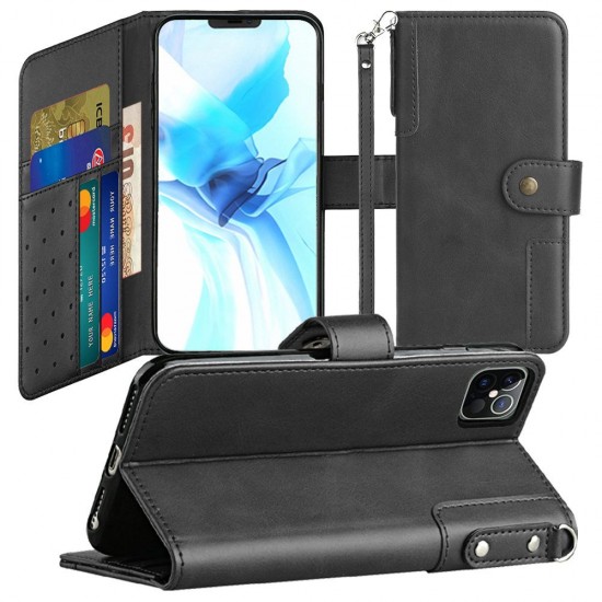 Classic design wallet for iPhone 11 - Black
