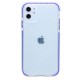 Clear case with back camera protection for iPhone 11- Blue