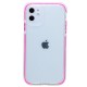 Clear case with back camera protection for iPhone 11- Hot Pink