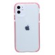 Clear case with back camera protection for iPhone 11- Red