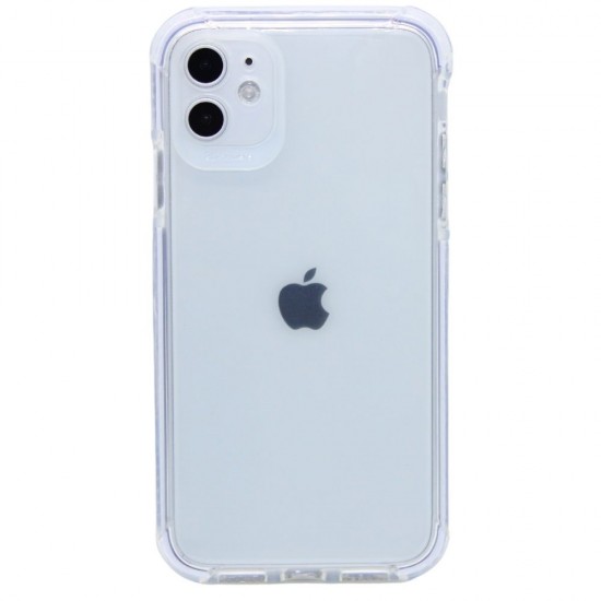 Clear case with back camera protection for iPhone 11- White