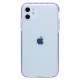 Clear case with colorful border for iPhone 11- Blue