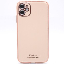 Gold Base with full color case for iPhone 11- Rose Gold