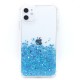 Clear case with stable glitter base case for iPhone 11- Blue