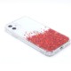 Clear case with stable glitter base case for iPhone 11- Red