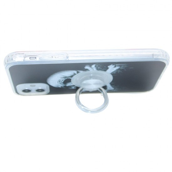 Flower design ring case for iPhone 11- 1 skull