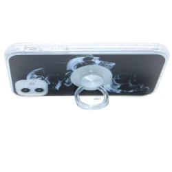 Flower design ring case for iPhone 11- Multiple Skull