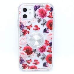 Flower design ring case for iPhone 11- Roses