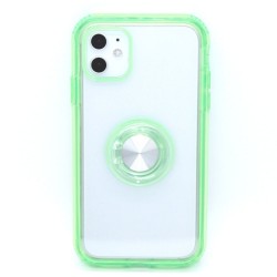 Clear design Kick stand case for iPhone 12 pro max-  Green