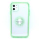 Clear design Kick stand case for iPhone 11-  Green