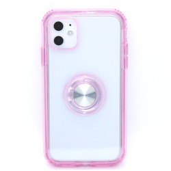 Clear design Kick stand case for iPhone 12 pro max- Pink