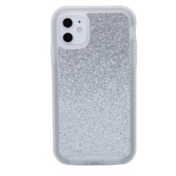 Heavy Duty glitter case for iPhone 11- Silver