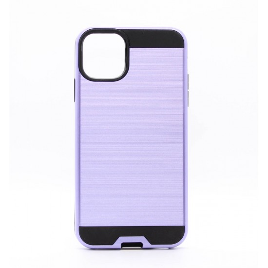 Brush Metal Case For  Galaxy A02 S - Purple