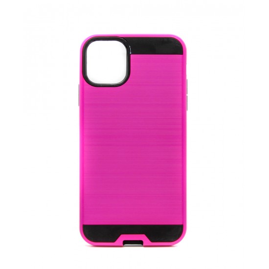Brush Metal Case For  Galaxy A02 S - Hot Pink