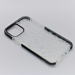 iPhone 11 Pro Clear Diamond Pattern Case Ribbed black