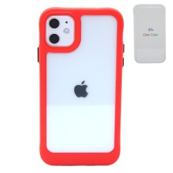 iPhone 12/12 pro Clear Rip Bed Case with retail packaging Red