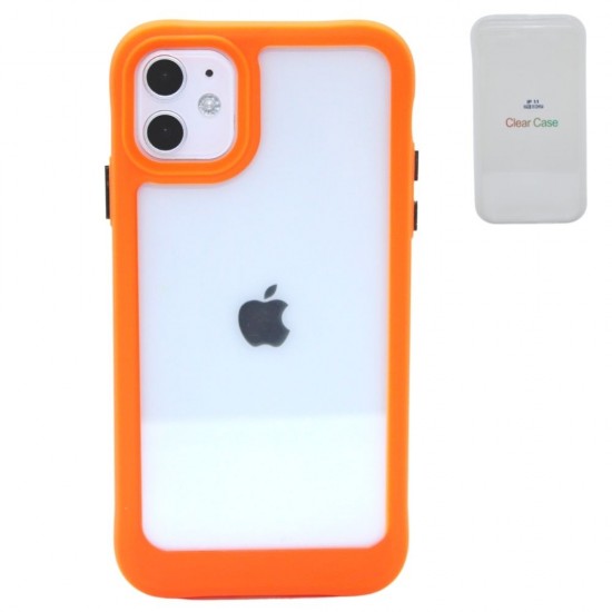 iPhone 12 pro max Clear Rip Bed Case with retail packaging Orange