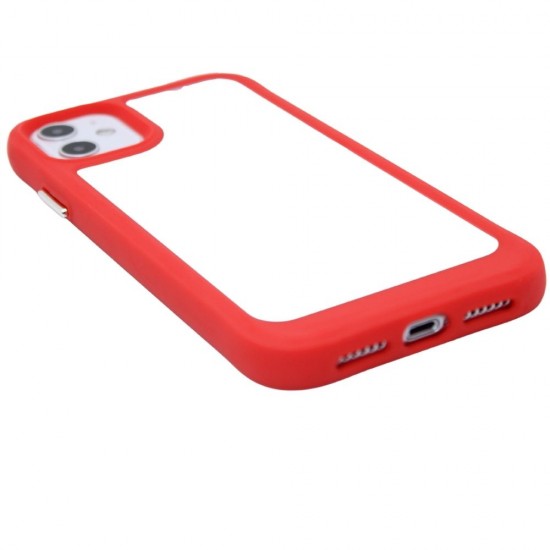 iPhone 12/12 pro Clear Rip Bed Case with retail packaging Red