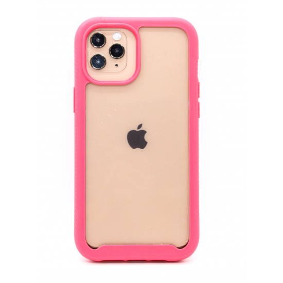 iPhone 12 Mini Full Body Clear Rugged Case- Pink