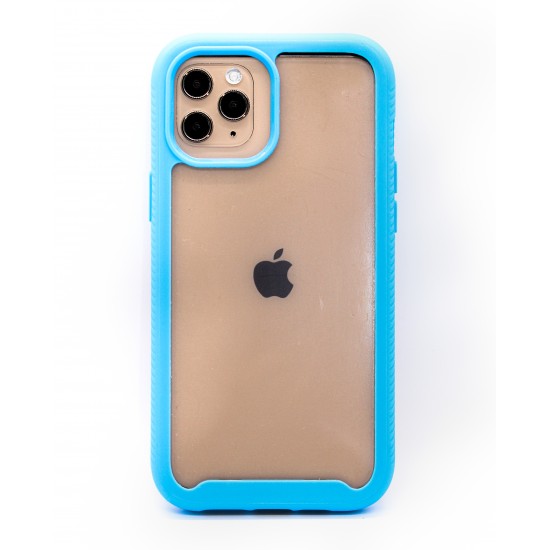 iPhone 12/12 Pro  Clear Rib Bed- Light Blue