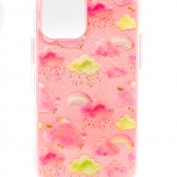 iPhone 12/12 Pro Rainbow and Clouds Printed Pattern Design- Pastel