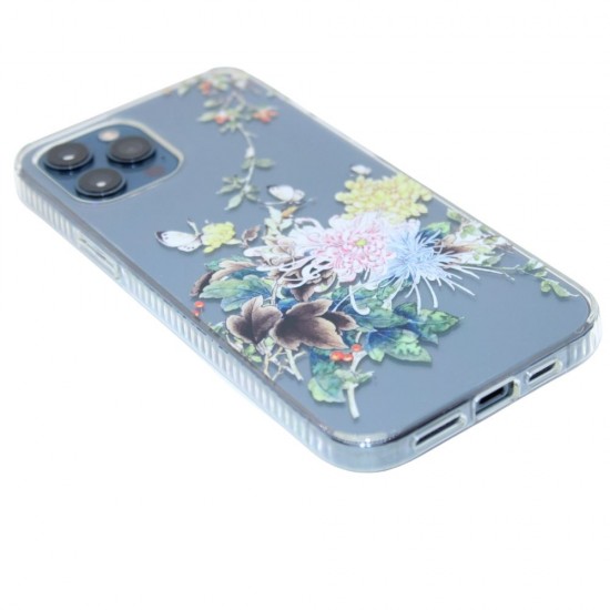 Floral Design Transparent Case classic flower iPhone 12 Pro Max