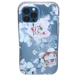 CLEAR FLOWER CASE for iPhone 12 pro max - White light color flower