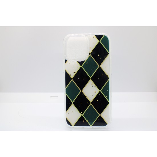 iPhone X/XS Electroplated Case- Green & White