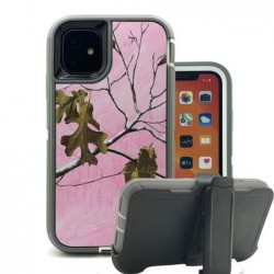 iPhone 11 Pro Defender Armor With Holster Pink Camo