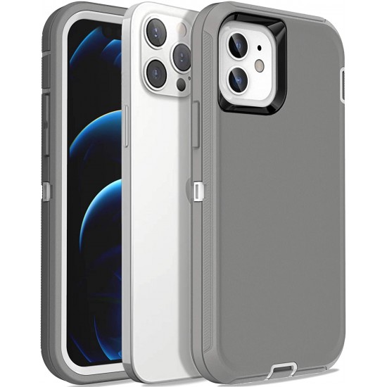 Defender Case For iPhone 12 pro max- Gray