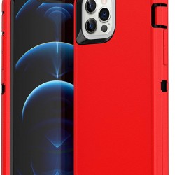 Defender Case For iPhone 12 pro max- Red