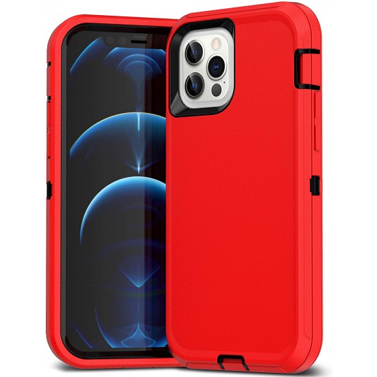 Defender Case For iPhone 12 pro max- Red