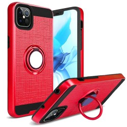 Ring kickstand case for iPhone 12/12 pro-  Red