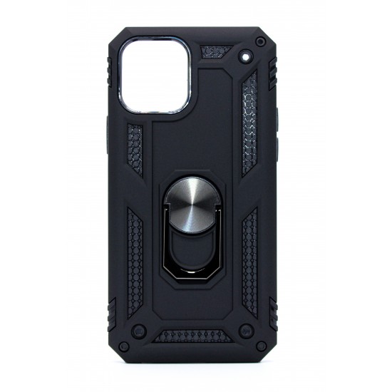 iPhone 12 Mini Heavy Duty Magnetic Ring Case Black