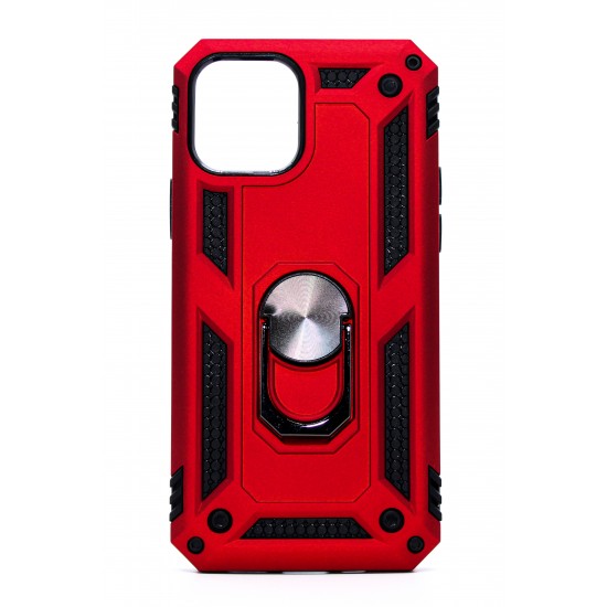 iPhone 12/12 pro Heavy Duty Magnetic Ring Case Red