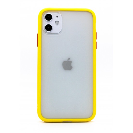iPhone 11 Pro Max Matte Translucent Case Yellow