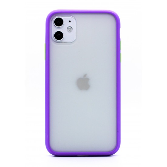 iPhone 11 Pro Max Matte Translucent Case Purple
